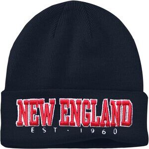 Women's Dark & Red Soft Knit Winter Hat For Cold Weather Beanie Toque Hat